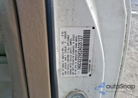 2002 Honda Accord Ex from USA, damaged, VIN 1HGCG32582A035127